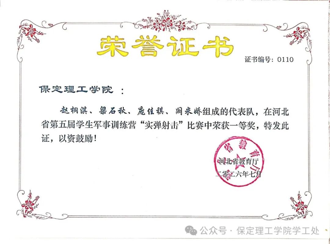 省级一等奖+多项殊荣!保定理工学院学子闪耀河北省第五届学生军事训练营