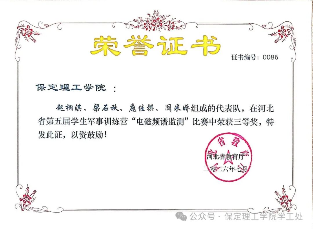 省级一等奖+多项殊荣!保定理工学院学子闪耀河北省第五届学生军事训练营